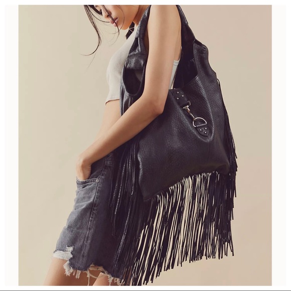 Free People Handbags - Headliner Fringe hobo slouchy bag